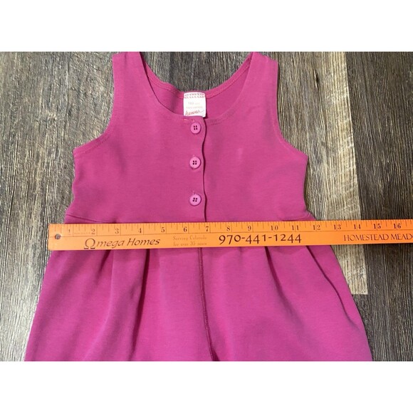 Vtg Hanna Andersson 100cm 3T Pink Cotton Romper Jumpsuit Made in Sweden - Picture 12 of 14